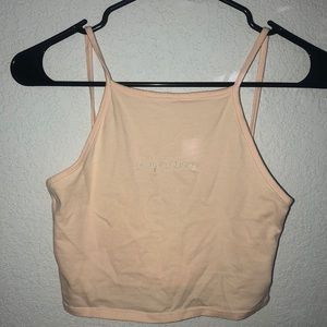 Sorry not sorry pink tank top